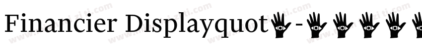 Financier Displayquot;字体转换
